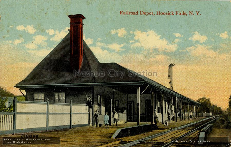 Postcard: Railroad Depot, Hoosick Falls, New York